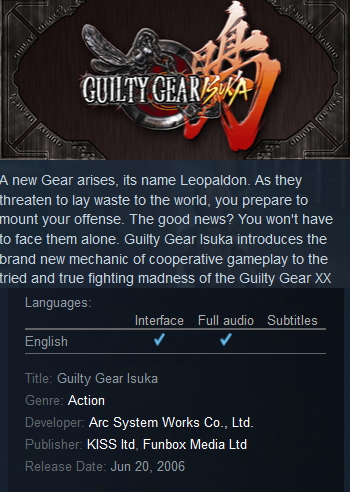Guilty Gear Isuka (steam) - Click Image to Close